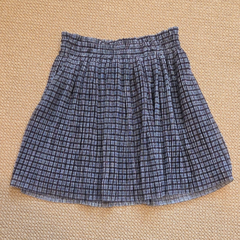 Zara Kids Brown and Gray Plaid Skirt